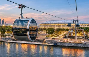 Moscow Sparrow Hills and Cable Car: Panoramic Views